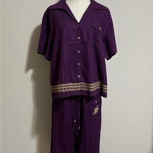 Erika Purple Fabric with Labels